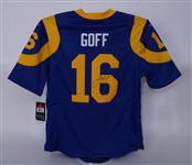 Jared Goff Autographed Authentic Los Angeles Rams Jersey