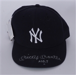 Mickey Mantle No. 7 Autographed New York Yankees Hat UDA
