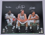 Larry Bird, Kevin McHale, & Robert Parish Autographed 16x20 Photo JSA