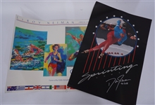 Lot of 2 LeRoy Neiman & Dan Jansen Autographed Olympic Posters Beckett
