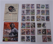 Chicago Bears Lot w/ Autographed Cards & Program