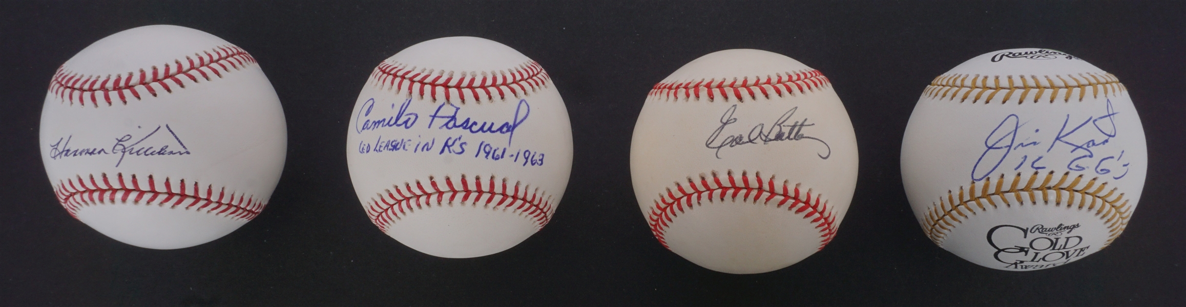 Lot of 4 Minnesota Twins Autographed Baseballs w/ Harmon Killebrew, Jim Kaat, Earl Battey, Camilo Pascual- Beckett PSA MLB