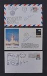 Lot of 3 Dick Gordon, Pinky Nelson, & Joe Kerwin Autographed Stamped NASA Envelopes