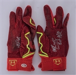 Eddie Rosario 2015 Game Used & Autographed Batting Gloves *Worn During 1st Career HR* MLB