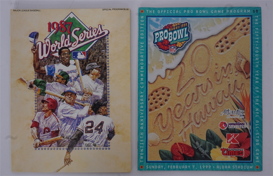 Lot of 2 World Series & Pro Bowl Official Game Programs