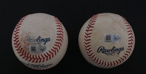 Pair of Byron Buxton Game Used Hit Balls