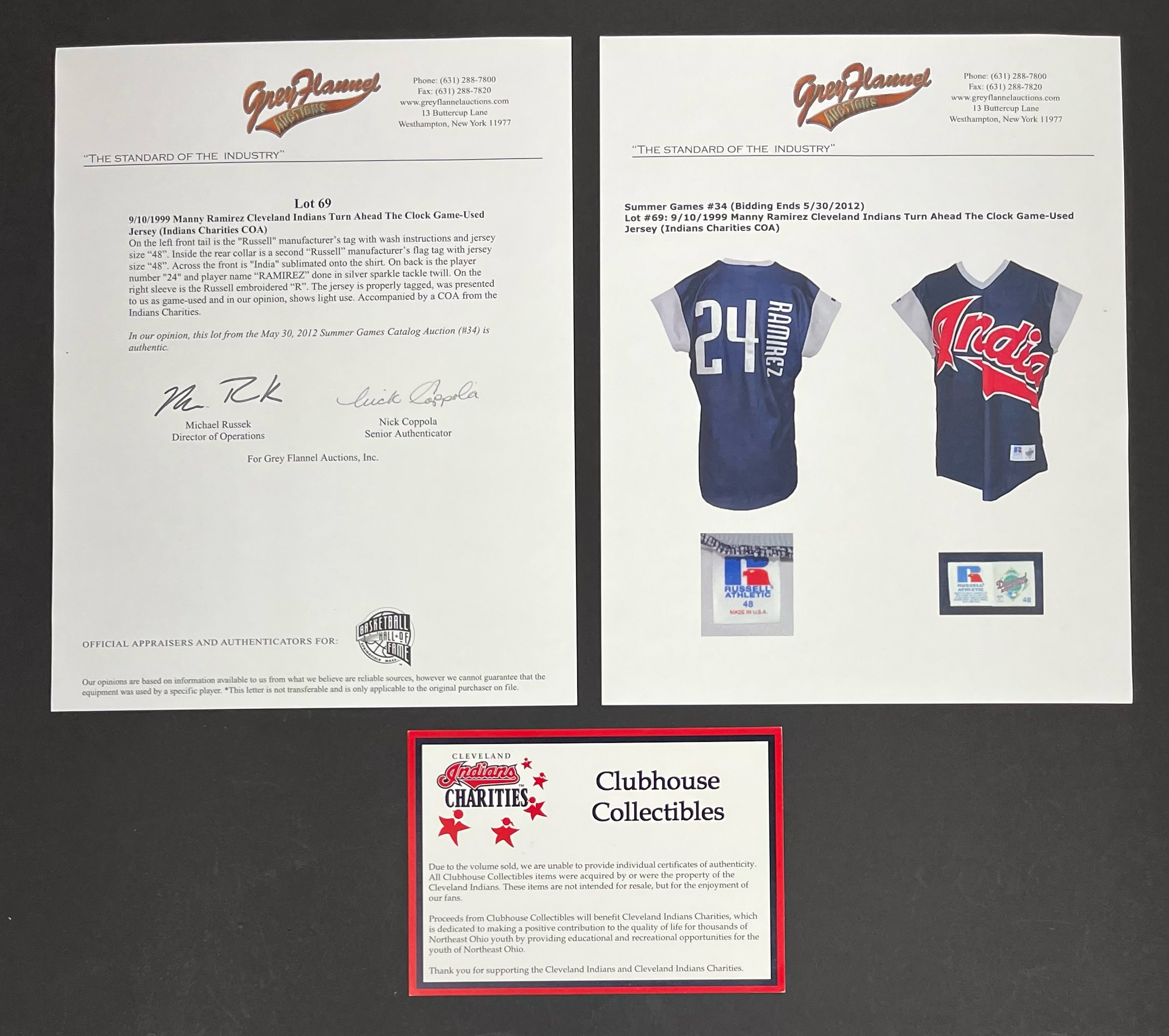 Lot Detail - Manny Ramirez 1999 Cleveland Indians Turn Ahead the