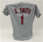 Ozzie Smith 1992 St. Louis Cardinals Game Used Jersey w/ Dave Miedema LOA
