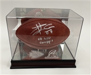 Travis Kelce Autographed & Inscribed "The Duke" Football w/ Plastic Display Case