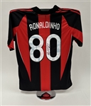 Ronaldinho Autographed AC Milan National Adidas Soccer Jersey Beckett