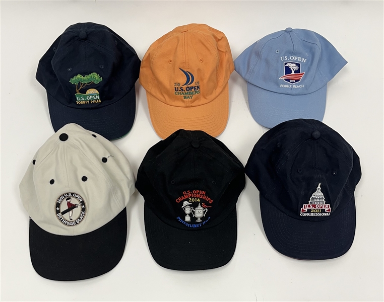 Lot of 6 U.S. Open Golf Hats
