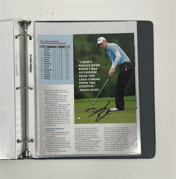 Large Collection of 428 Autographed Golf Magazine Pages w/ Furyk, Daly, Els, Garcia