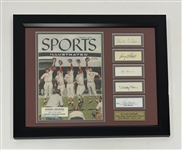 1956 St. Louis Cardinals Sports Illustrated Framed Cut Signature Display w/ 5 Signatures Beckett LOA