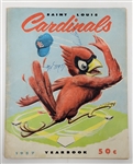 Ken Boyer & Wally Moon Dual Autographed 1957 St. Louis Cardinals Yearbook w/ Beckett LOA