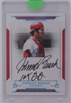 Johnny Bench Autographed & Inscribed 2017 Panini National Treasures Card 1/1