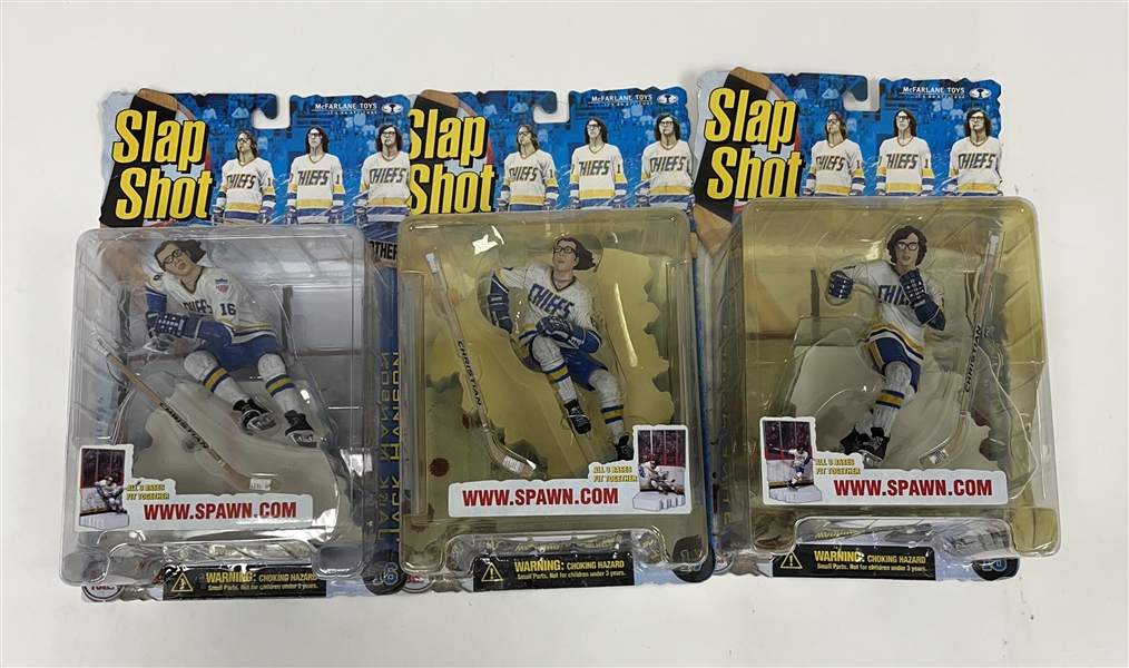 Lot of 3 Hanson Brothers "Slap Shot" McFarlane Figures