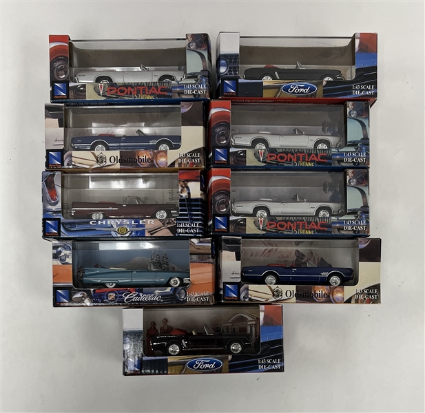 Lot of 9 New-Ray Diecast Model Cars