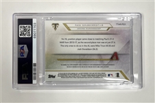 Paul Goldschmidt 2019 Topps Triple Threads Autograph Relics - Sapphire #PG3 Card LE #2/3 PSA 8