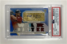 Paul Goldschmidt 2019 Topps Triple Threads Autograph Relics - Sapphire #PG3 Card LE #2/3 PSA 8