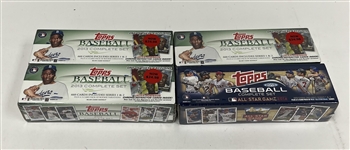 Lot of 4 Factory Sealed 2013 & 2014 Topps Baseball Complete Sets (2014 All-Star)