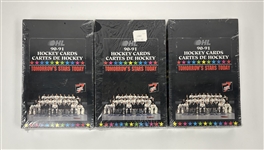 Lot of 3 Factory Sealed 1990-91 Ontario Hockey League Hobby Boxes