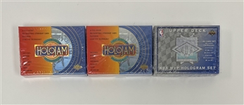 Lot of 3 Factory Sealed 1993 & 1994 Upper Deck NBA Hologram Sets