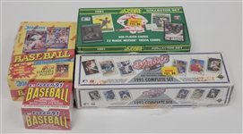 Lot of 4 Factory Sealed 1991 Baseball Complete Sets & Boxes
