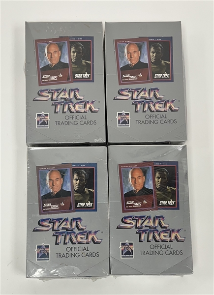 Lot of 4 Factory Sealed 1991 Star Trek Wax Boxes