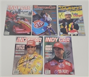 Lot of 5 Autographed NASCAR/Indy Racing Magazines w/ Richard Petty