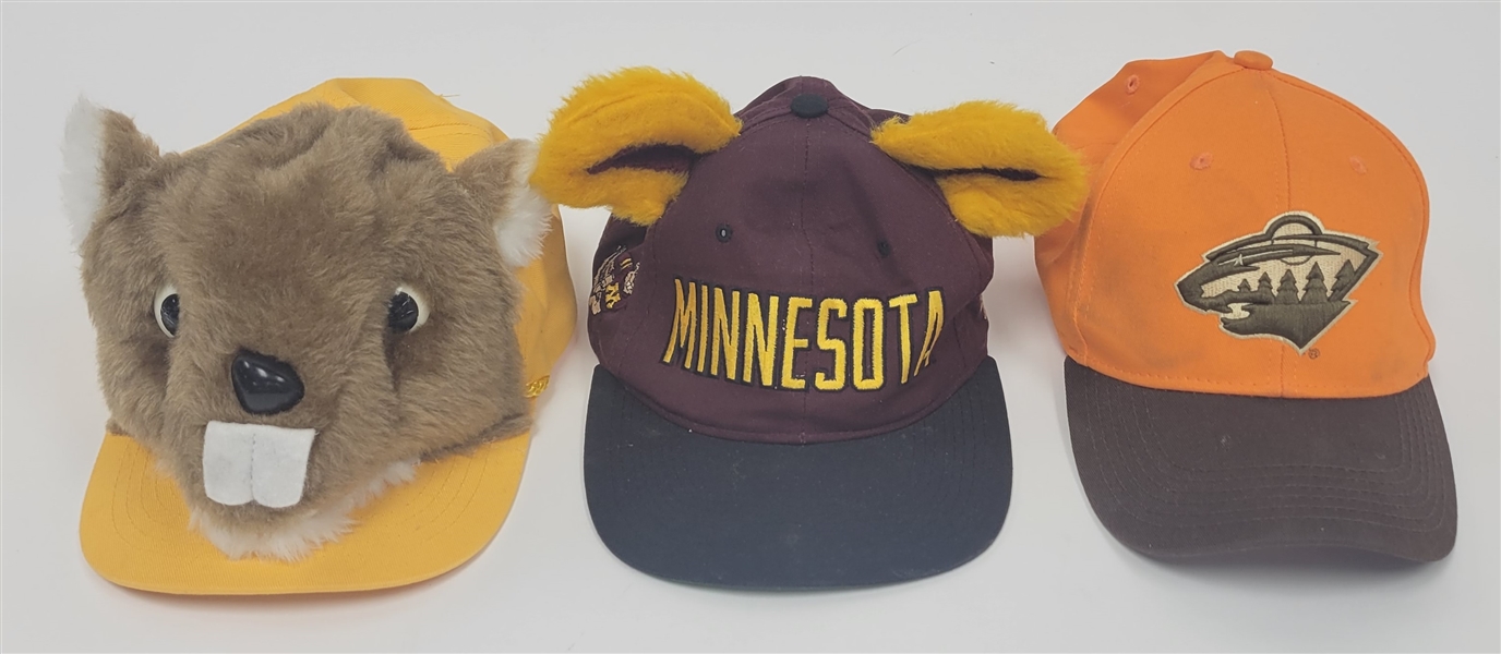 Lot of 3 Minnesota Gophers & Wild Hats