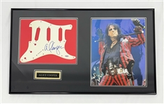 Alice Cooper Autographed & Framed Guitar Pickguard