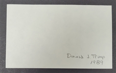 Donald Trump Autographed & Inscribed Index Card Dated 1989 w/ Beckett LOA