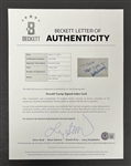 Donald Trump Autographed & Inscribed Index Card Dated 1989 w/ Beckett LOA
