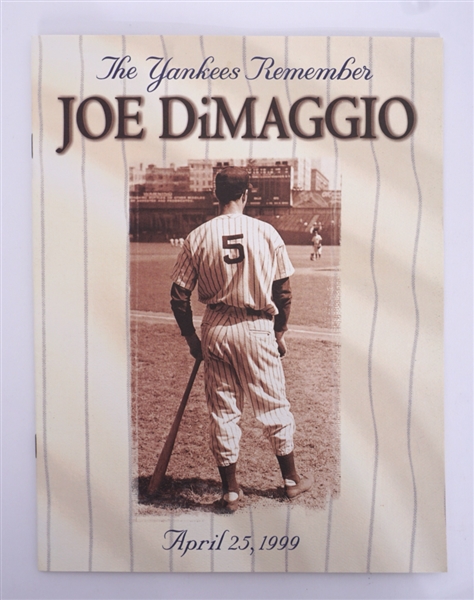 Joe DiMaggio Day Program