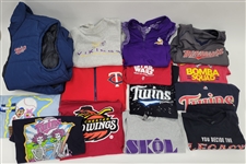 Collection of Minnesota Twins & Vikings Shirts, Hoodies, & Jackets