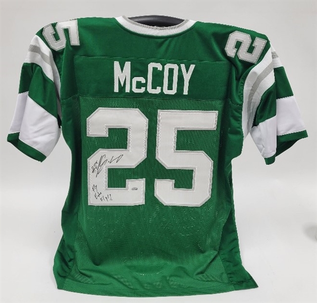 LeSean McCoy Autographed & Inscribed Custom Jersey