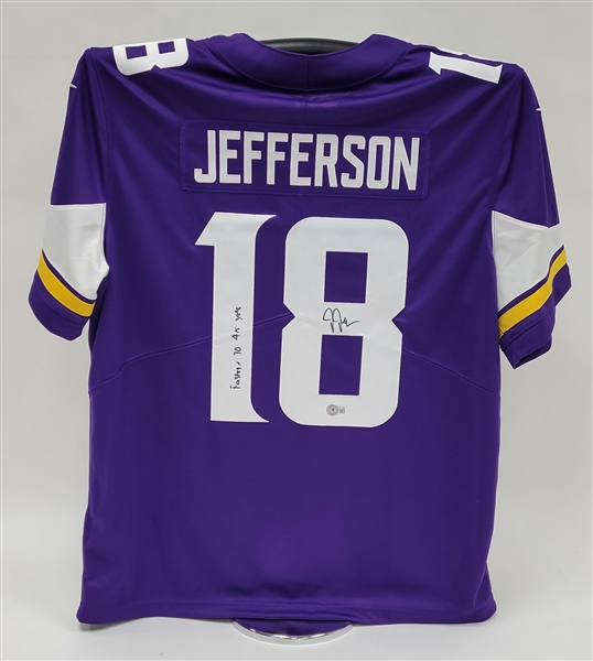 Justin Jefferson Autographed & Inscribed Authentic Minnesota Vikings Jersey Beckett