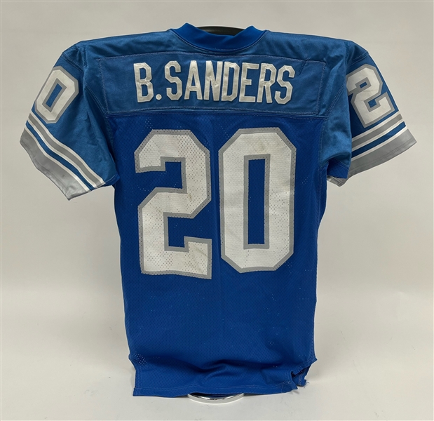 Barry Sanders 1992 Detroit Lions Game Used Jersey w/ Dave Miedema LOA