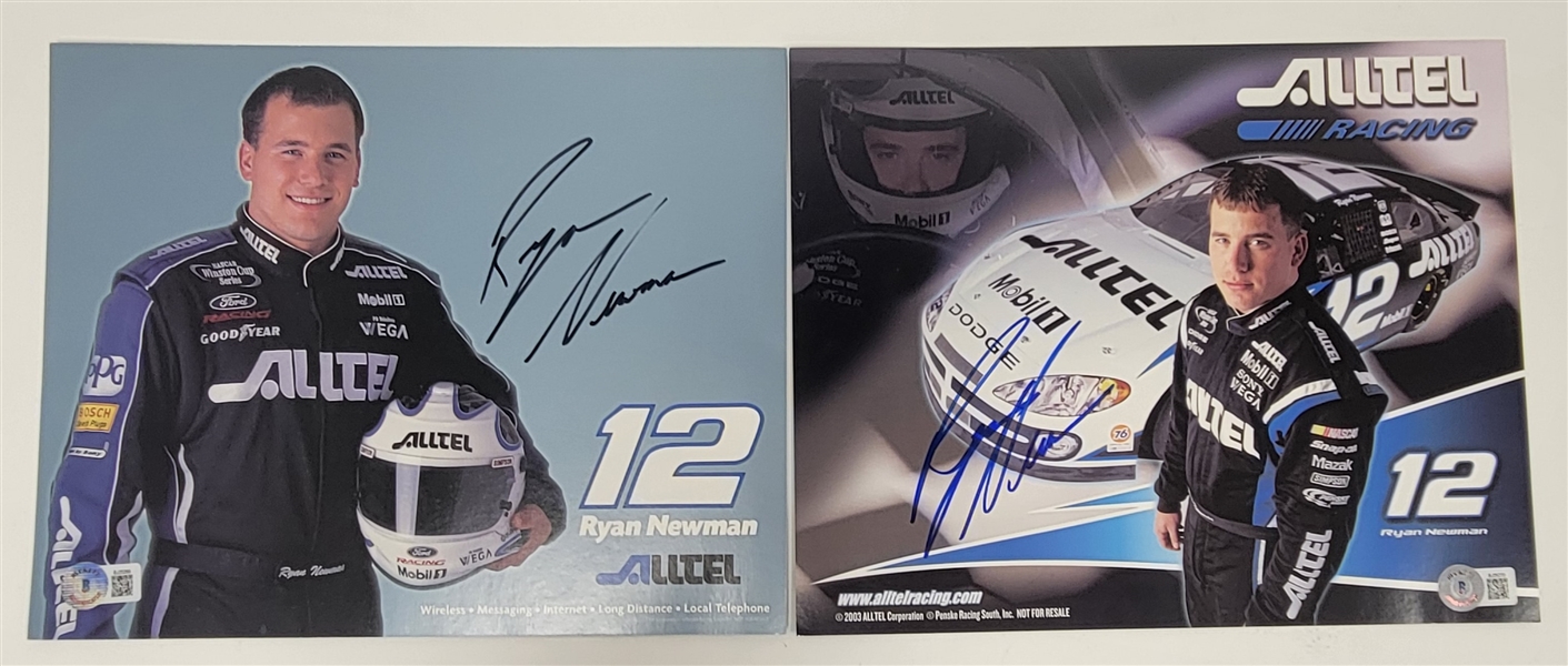Lot of 2 Ryan Newman Autographed 8x10 Photos Beckett