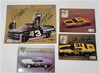 Lot of 4 Autographed NASCAR Photos Beckett