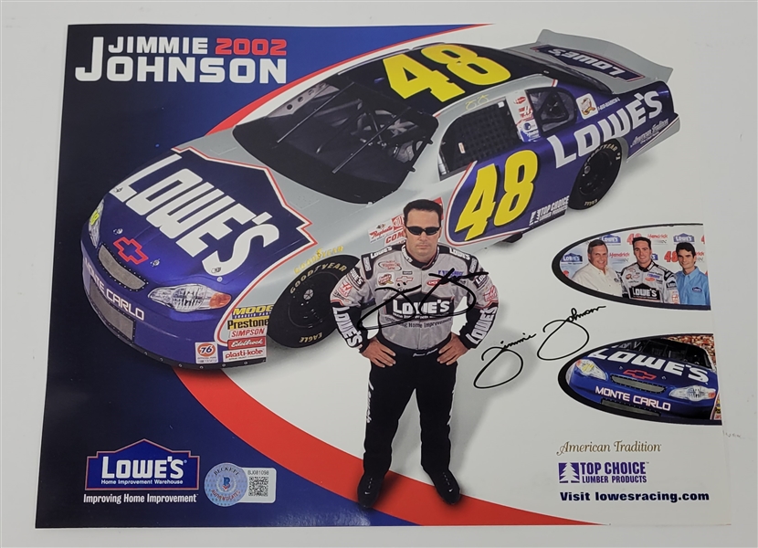 Jimmie Johnson Autographed 8x10 Photo Beckett