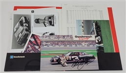 Dale Earnhardt Sr. Autographed 6x9 Photo & Racing Achievements Folder w/ Beckett LOA