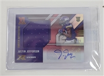 Justin Jefferson 2020 Autographed Rookie XL Patch Panini Limited Edition #59/75