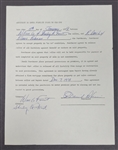 David Robinson Green Bay Packers Autographed Purchase Agreement