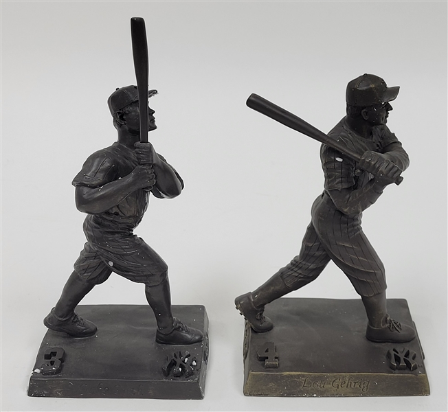 Lot of 2 Babe Ruth & Lou Gehrig Hormel Figures