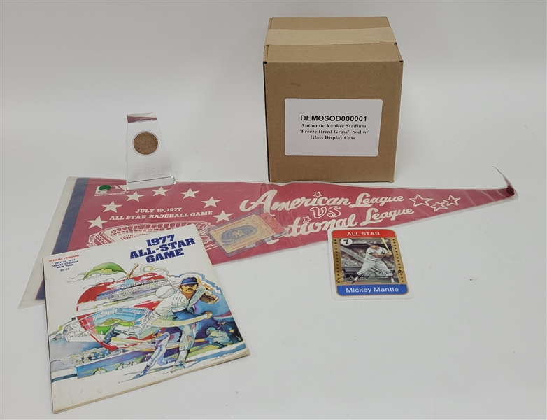 New York Yankees Collection w/ Game Used Dirt, Freeze Dried Grass, 1977 ASG Ticket & More