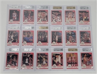 Julius Erving 1984-85 Star Complete Set of 18 BGS Graded Cards