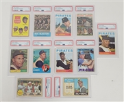 Lot of 11 PSA Graded 1961-68 Topps Pittsburgh Pirates Cards w/ Clemente & Stargell