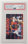 Hank Aaron Autographed 1991 UD Heroes #27 Card LE #1330/2500 PSA 10