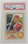 Pete Alonso Autographed 2017 Topps Heritage #PA Minor League Edition Rookie Card PSA 10